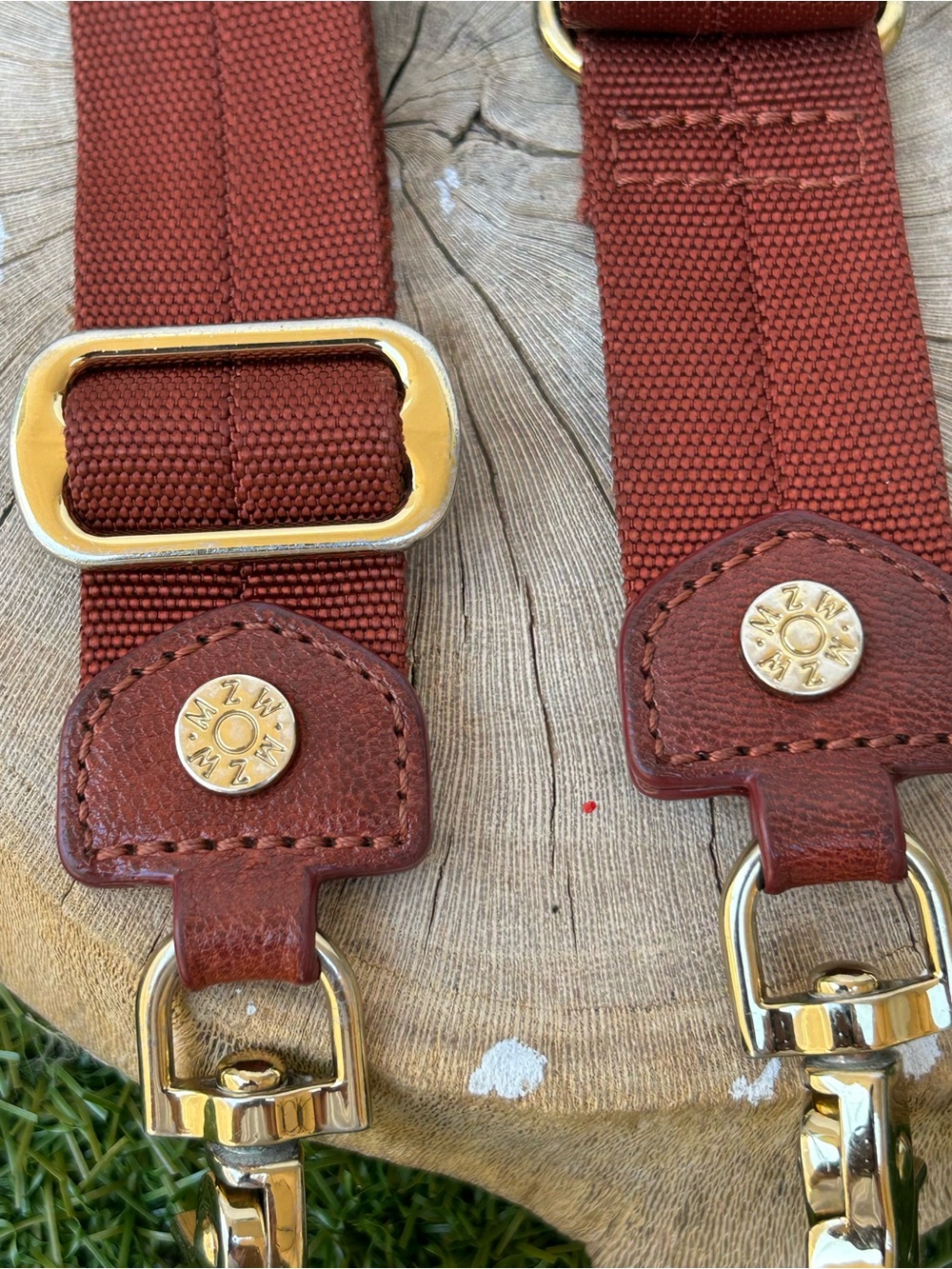 MZ Wallace Adjustable Rust Red Crossbody Strap with Gold Hardware, gently used - Picture 15 of 15